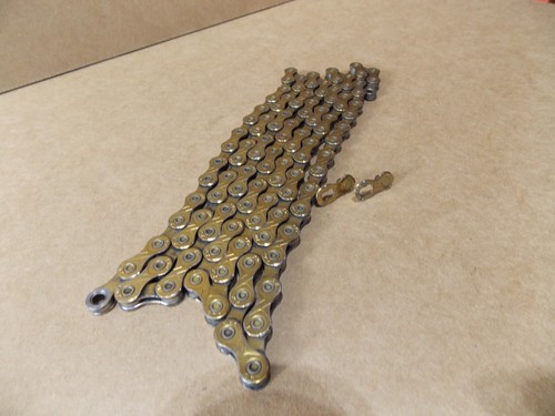Gold KMC X10 10 Speed Chain 106 Link bcb55 - Picture 2 of 2