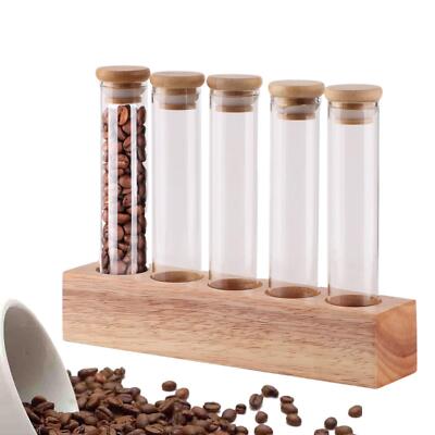 Einzelportion Kaffeebohnen Vorratsröhrchen Glas Kaffeebohnen Vorratsbehälter mit
