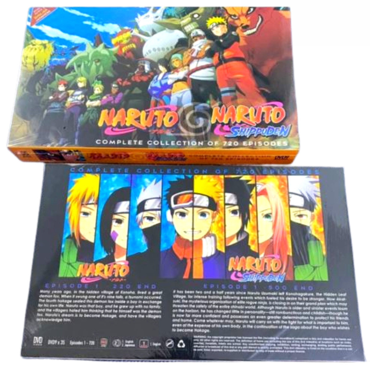 NARUTO & NARUTO SHIPPUDEN COMPLETE ANIME 35 DISC TV SERIES 1-720 EPS ENG DUB