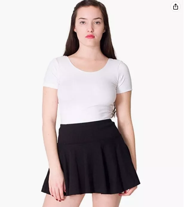 New American Apparel Thick Knit Jersey Skirt Medium black eBay