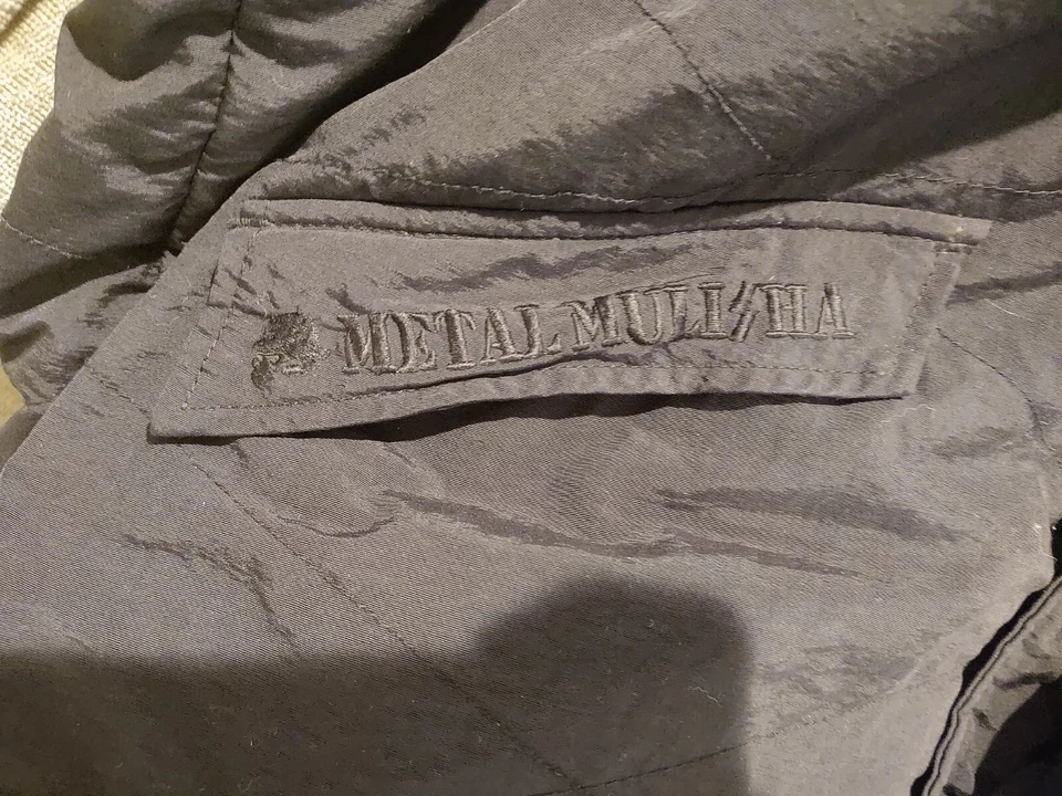 Chaqueta Mulisha de Metal de Colección para Hombres XL Negra Cremallera Completa Abrigo Calavera Raro Foto 3 de 4