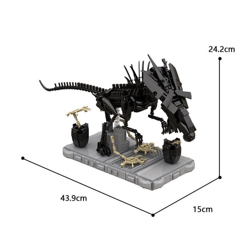 Queen Skeleton Building Blocks Set Xenomorph for Alien Monster MOC Bricks Toys - Picture 11 of 11