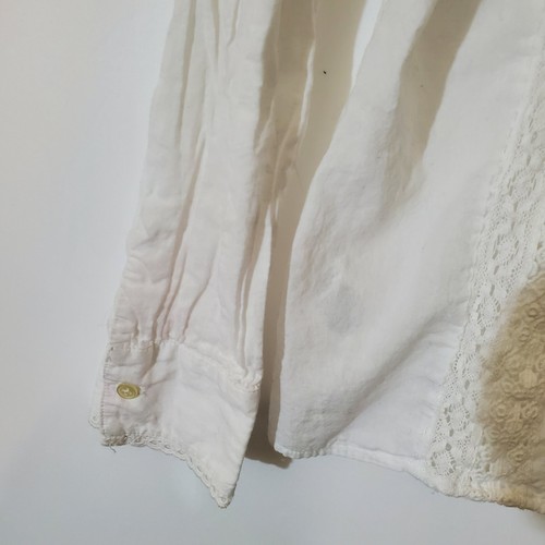 Loft Top Womens S Boho White Embroidered Long Sleeve Peasant Blouse Top - Picture 3 of 9
