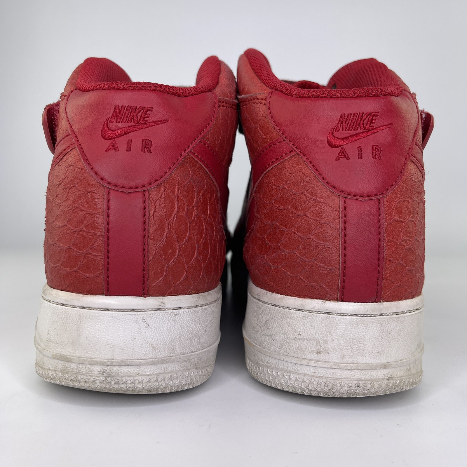 Nike Air Force 1 Mid Red Python Shoes 804609-601,… - image 8