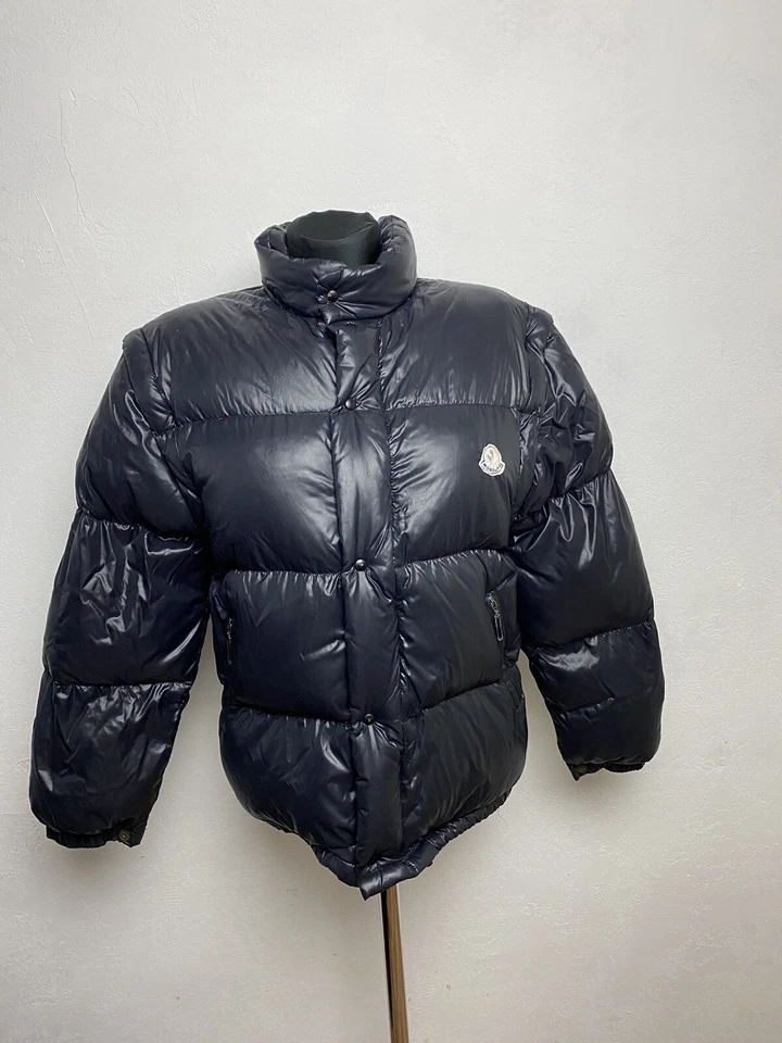 RARO Vintage Moncler Grenoble Puffer Down Chaleco/Chaqueta Negro Talla XS-S Foto 2 de 4