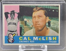 1960 TOPPS MLB Baseball #110 Cal McLish Cincinnati Reds White Back EX