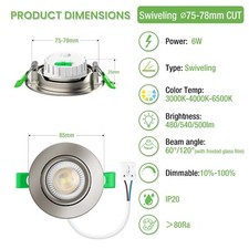 UK Ultra Slim Recessed LED Flat Panel Ceiling Spot Lights Downlights Spotlights