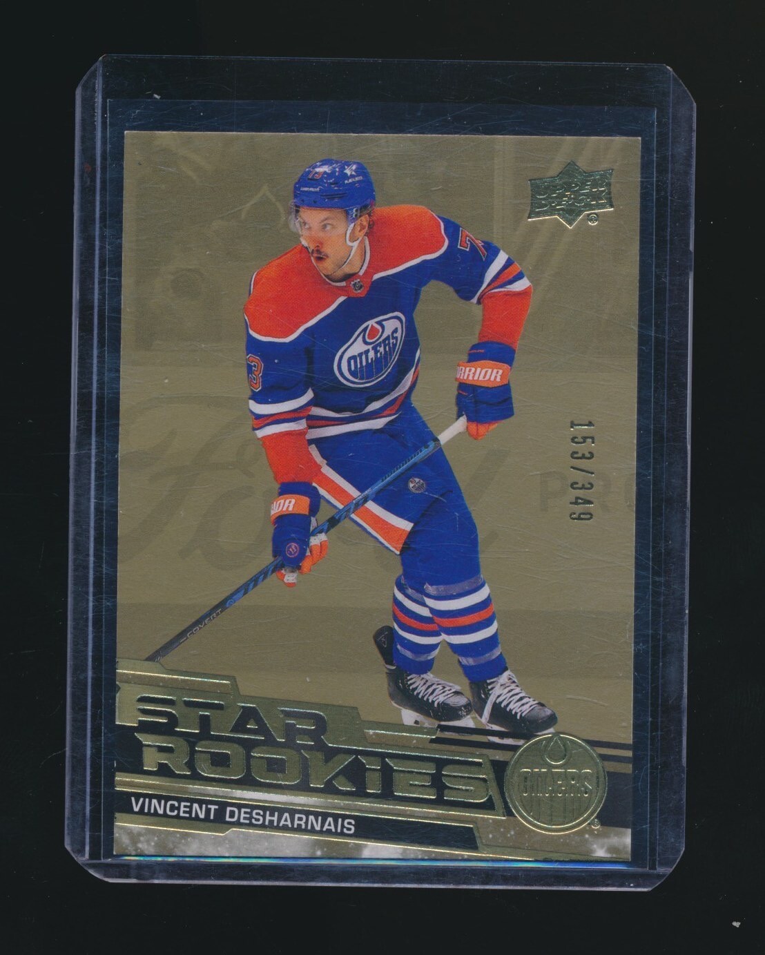 VINCENT DESHARNAIS 2023-24 UPPER DECK STAR ROOKIES GOLD RC PARALLEL 153/349 #17