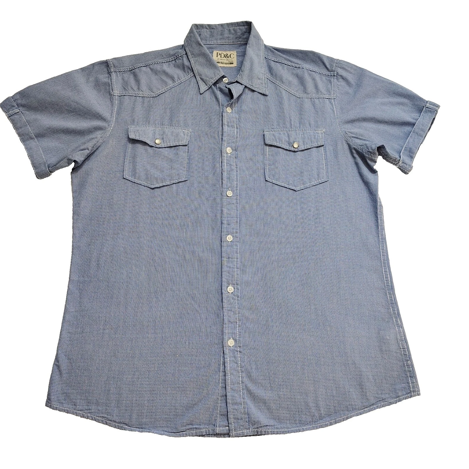 Camisas sociais masculinas xadrez de papel denim e pano