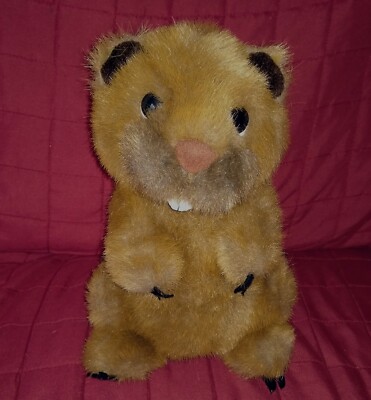 24K Polar Puff JULIUS the Beaver Brown Fur 10in Plush 1989 Black