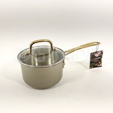 Masterclass Cookware Stainless Steel 1.8-qt , 7 inches Saucepan Taupe New