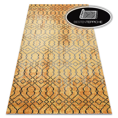 Modern Original Stylish Carpet Mundo Glamour Vintage Orange Black Outdoor