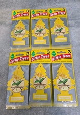 6  Little Trees Yellow Vanillaroma Scent Car Home Hanging Air Freshener 3 pk