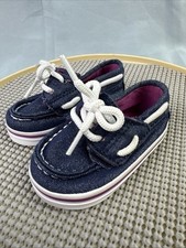 Sperry Top Sider Baby Toddler Girl 1M Intrepid Crib Jr. Denim Glitter Purple