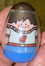 Weebles Tree House Boy Hasbro Weebles Romper Room Blue 1.5x1” Vintage 1973 EUC