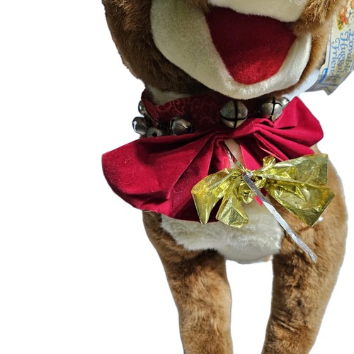 SELTEN RUDOLPH Das Rentier mit der roten Nase stehend Plüschtier Stofftier Weihnachten Rarität - Bild 4 von 12