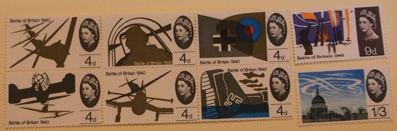 Great Britain Stamp 430-7 MH Full Set Cat $5.90 WWII Topical