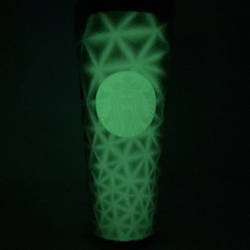 2025 星巴克万圣节黑色蝴蝶 Prizm 夜光 24 盎司不倒翁 全新 — 第 3/4 张图片