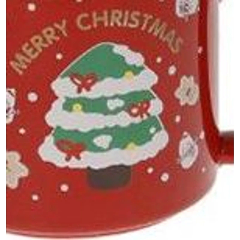 Mug Natale con Tappo e Cucchiaino Babbo Natale BRANDANI Ginger Rosso 400 ml, fotografia 9 di 9