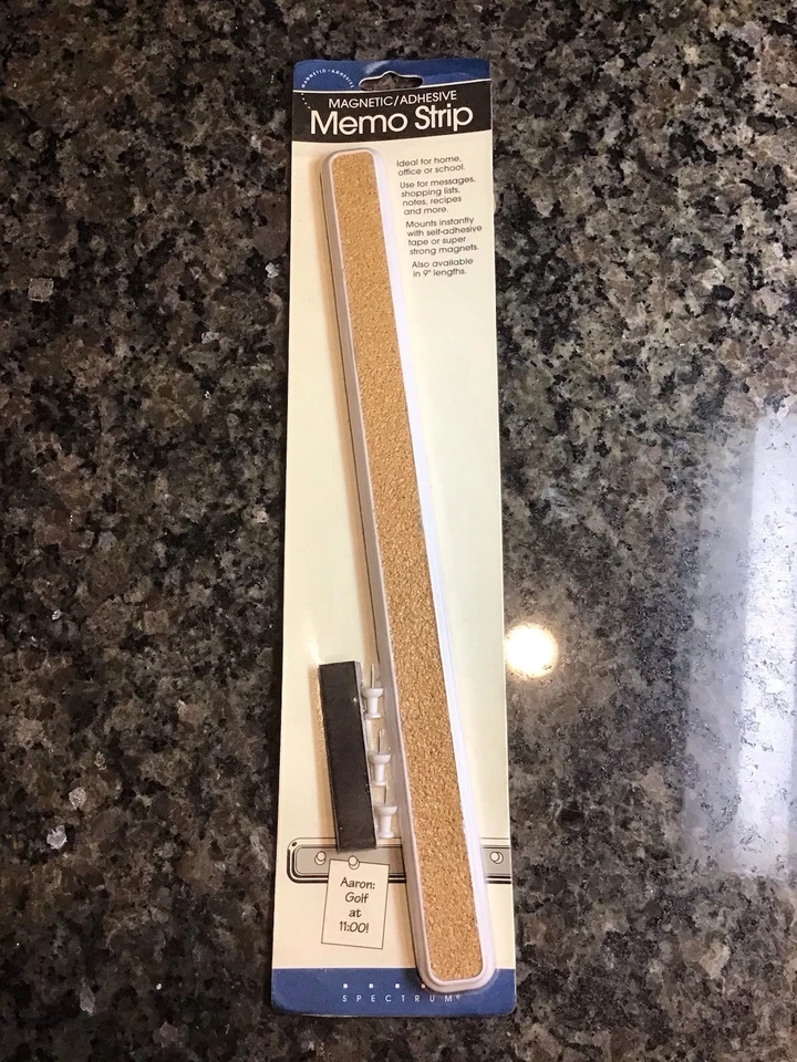 VTG 1999 SPECTRUM Memo Strip Cork Note Bulletin Board Magnetic Adhesive 15” USA - Image 2 of 4