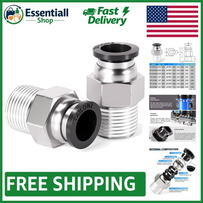 #ad #ad High Pressure Push to Connect Fittings 1 4 Inch NPT Copper amp; Plastic – 2 Pack $10.44