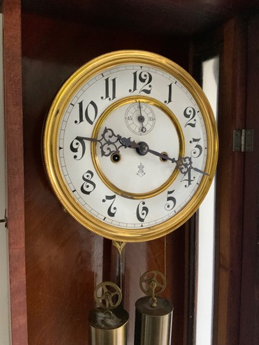 Antique Wall Clock German Vienna Regulator Long Case, 1900s - Picture 18 of 18