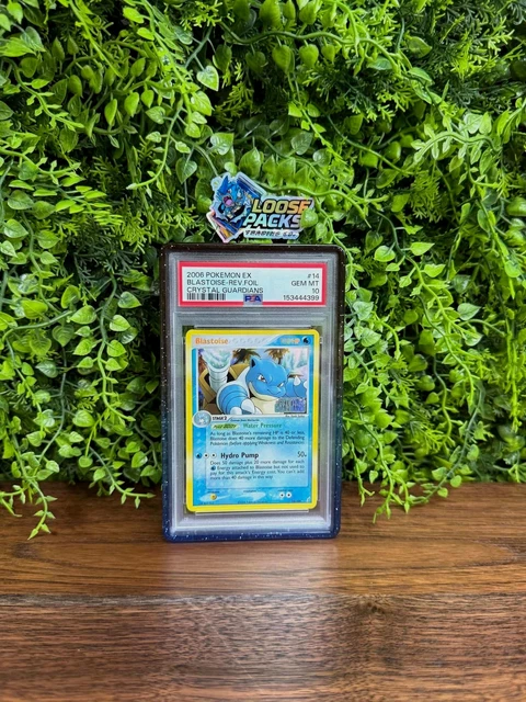 2006 Pokemon Blastoise 14 EX Crystal Guardians (Reverse Holo) PSA 10 GEM MINT