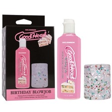 GoodHead Birthday Blowjob Kit - Birthday Cake GoodHead Glide with Helping Head S