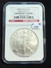 2006 AMERICAN SILVER EAGLE NGC GEM UNCIRCULATED 093