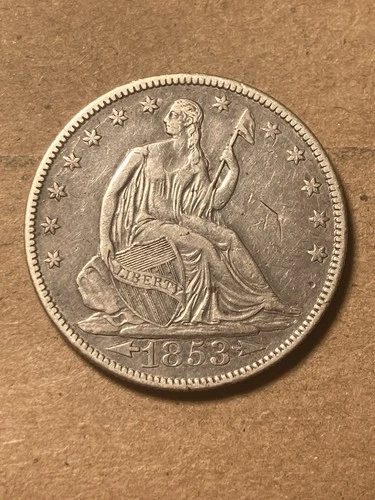 1853 Seated Liberty Half Dollar - Arrows & Rays - As Shown! (#1478)