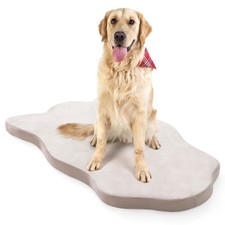 Dog Sleeping Mat Waterproof Dog Crate Pad Bed Mat with Memory Foam Support White