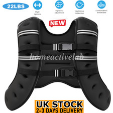 10KG Weighted Vest Gym Exercise Fitness Strength Sports Training Weight Loss UK