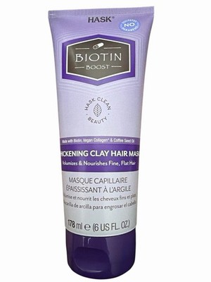 Hask Biotin Boost Thickening Clay Hair Mask 6oz-Volumizes/Nourish Fine/Flat Hair