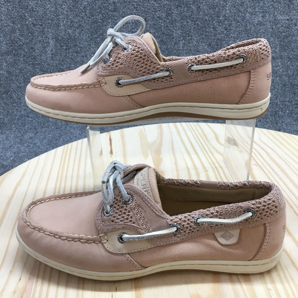 Sperry Shoes Womens 8.5 Koifish Knit Boat Pink Lace Up Casual Comfort STS83622 - Image 2 of 4