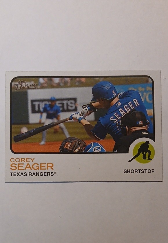2022 Corey Seager Topps Heritage Image Variation SP Texas Rangers #1 Image Var