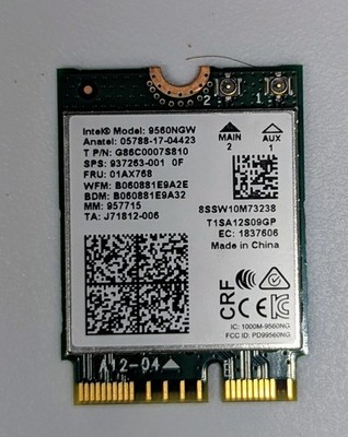 Intel Wireless Bluetooth WiFi Card 9560ngw Lenovo FRU 01AX768