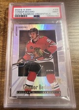 2023-24 SKYBOX E-X 2000 EX WHITE RAINBOW CREDENTIALS CONNOR BEDARD PSA 9 #109 RC