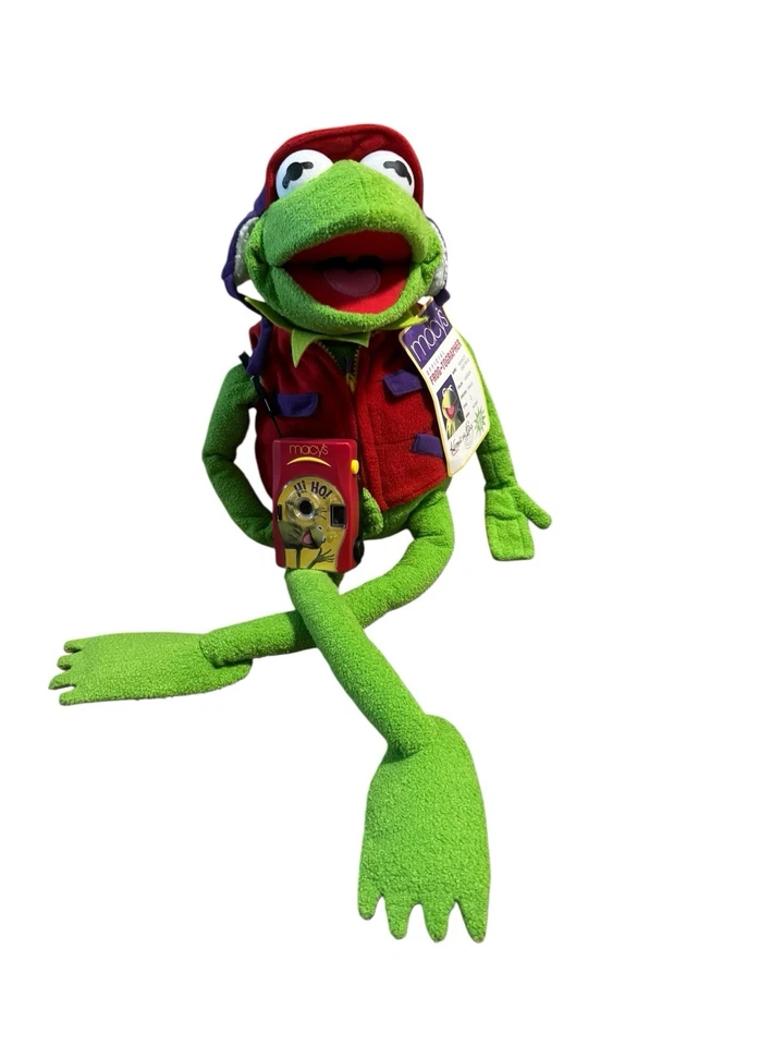 Peluche Kermit the Frog-tographer 2002 exclusivo de Macy's 26" con cámara - etiquetas nuevas Foto 4 de 4