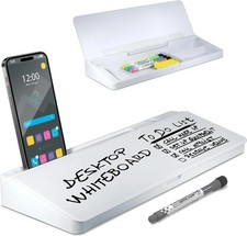 Desktop Whiteboard Glass Dry Erase White Board Desk Computer Buddy Home Off New