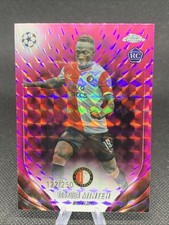 Yankuba Minteh RC 122/250 Pink Prizm Topps Chrome UEFA CC 2034-24 Feyenoord #165