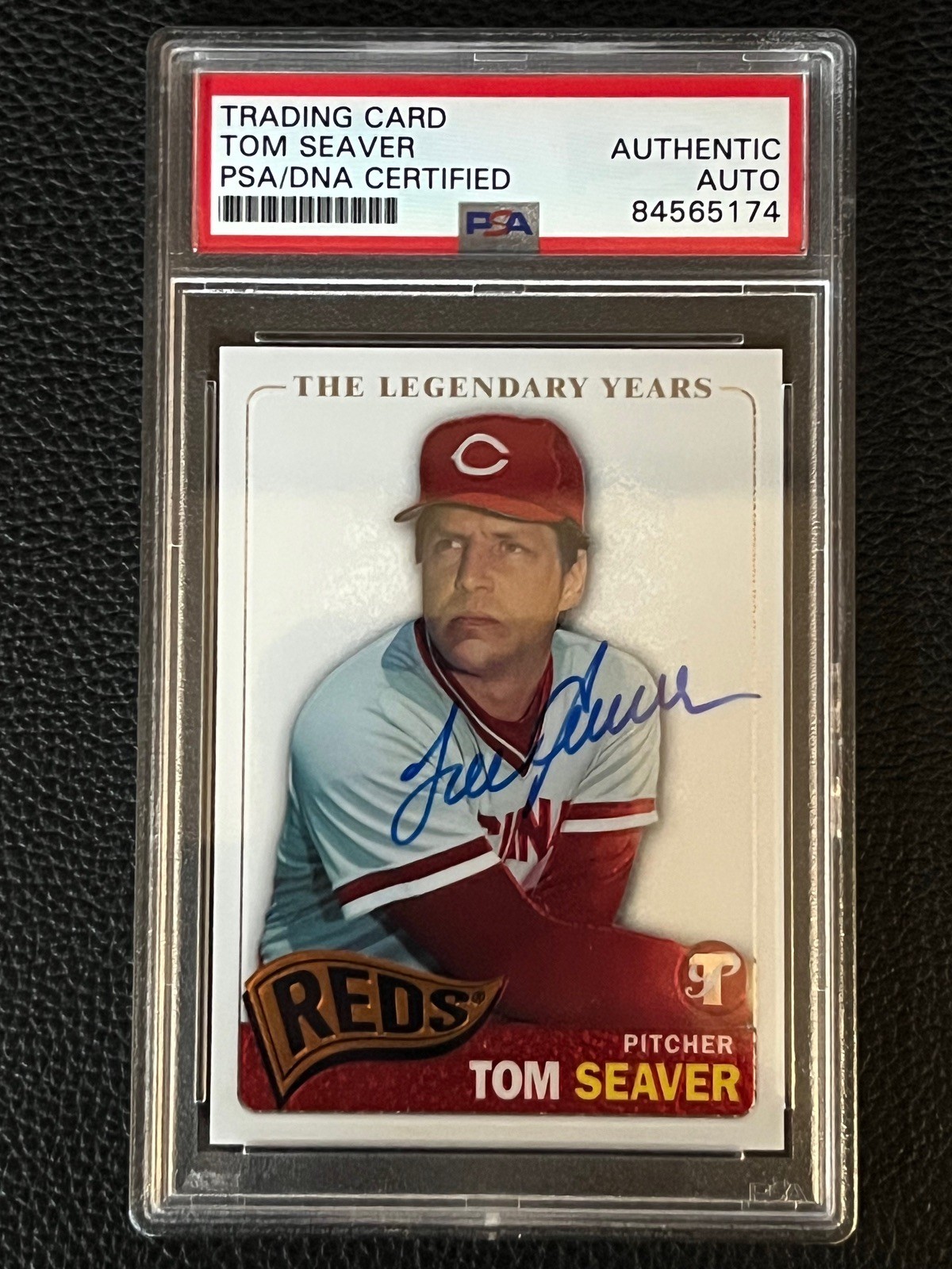 Tom Seaver Reds 2005 Topps Pristine Legends Signed Autograph PSA DNA *74