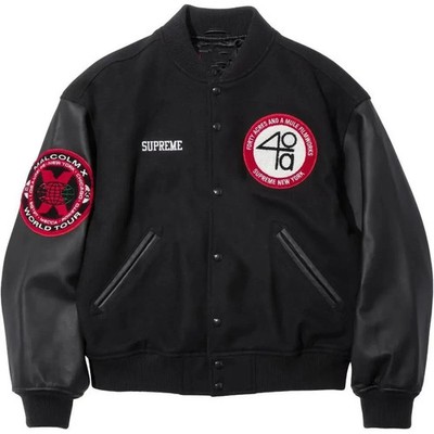 Malcolm X 40 Forty Acers & A Mule Spike Lee Filmworks Black Varsity Wool Jacket