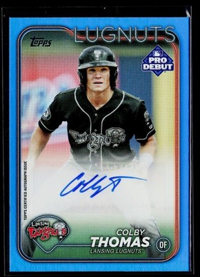 2024 Topps Pro Debut - Colby Thomas #PD-79 Blue Foil /150 (RC)(AU)