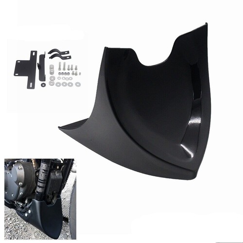 Front Spoiler Cover Gloss Black Mounting Accessories For Harley Softail 04-17 - Picture 2 of 8