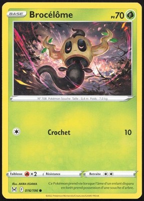 Pokemon Karte Brocelome 016/196 Verlorener Ursprung Französisch