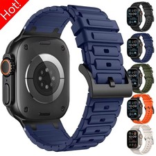 Soft Silicone Strap Sports Band For Apple Watch Ultra 4 49mm Series 12 11 10 9 8