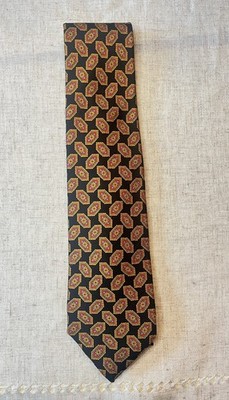 Robert Talbott Best In Class Silk Tie - Black Medallion - Handmade in USA