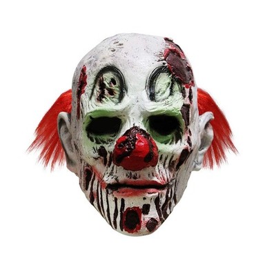 longpo Halloween Scary Evil Clown Mask Horror Face One Size, Multicolor
