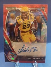 2021 Panini Prizm Draft Picks - Autographs Isaiah McKoy #DPA-IMC Red Ice Prizm