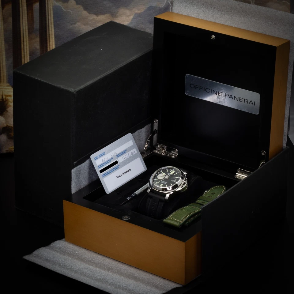 2010 Panerai Luminor GMT PAM00088 Black Dial 44mm Steel PAPERS BOX Full Set - Image 2 of 4
